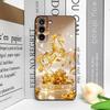 Luxury Crystal Golden Horse Pattern Phone Case for Samsung Galaxy S25 S24+ S23 Ultra S22 Plus S21 FE M53 Shockproof Soft Covers