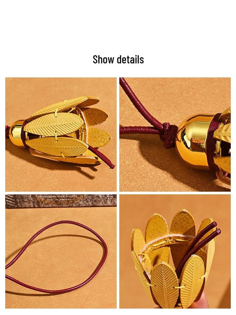 Klassischer Luo Jia Leder Badminton Schlüsselanhänger Taschenanhänger