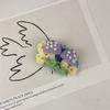 Handmade Crochet Mushroom Hair Clip Cute Knitted Side Clip Korean Style Hair Accessories for Girls Gift