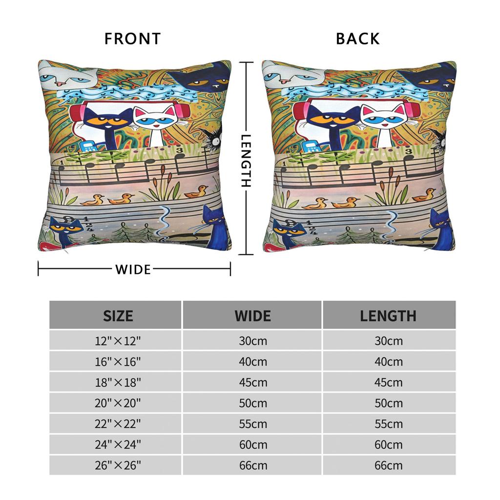 Pete the Cat Pillow Cover  Design Cushion Cover Novelty Pillow Case For Wedding Party Home Decor