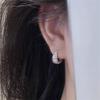 Oval Metal Ear Cuffs with Micro-Paved Zirconia - Sparkling, Fashionable, and Versatile Design for Women