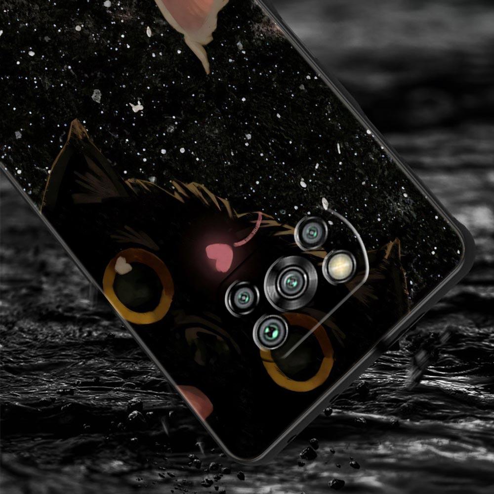 Cute Cat Phone Case Cover  for Xiaomi Poco F7 Ultra F6 F5 F4 F3 X6 X5 X4 X3 NFC C51 C55 M4 GT 5G Soft TPU Shell Fundas Capas Bag