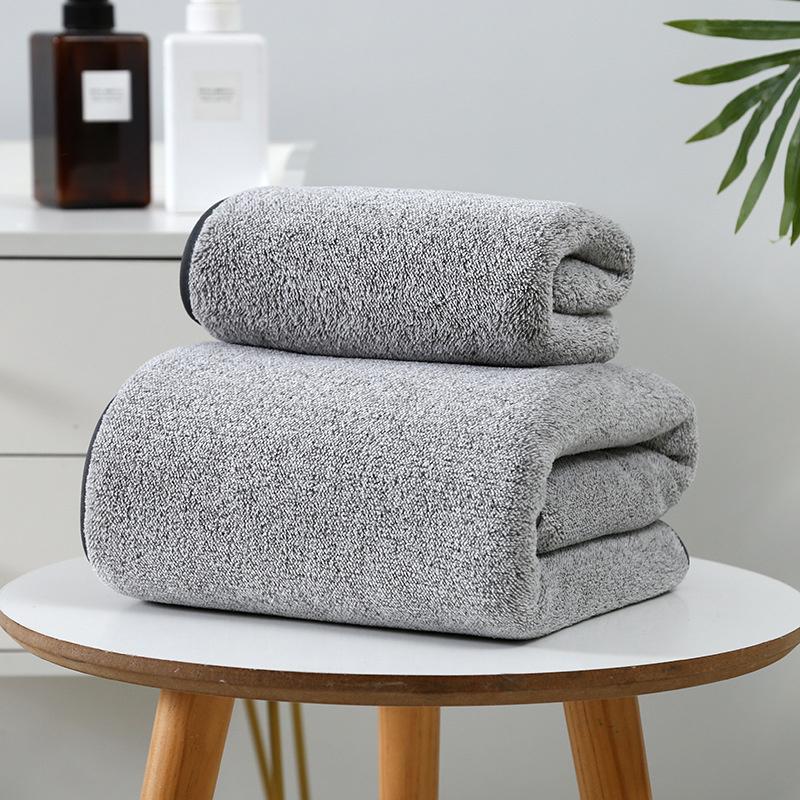 thicken Bamboo Charcoal Coral Velvet Bath Towel For Adult Soft Absorbent Quick-Drying Towel Home Bathroom Microfiber Towel Sets