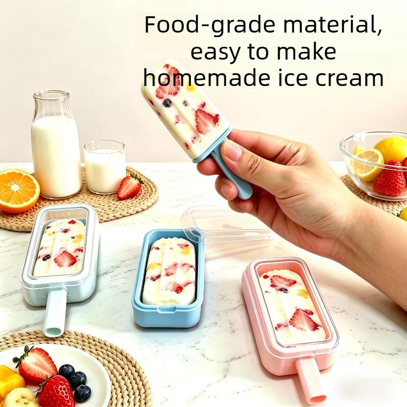 Food Grade Silicone Popsicle Molds Reusable Ice Cream Moulds Ice Lolly Maker Diy Summer Ice Bar Tool For Kids Home Kitchen