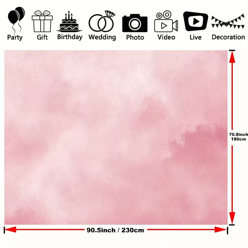 

2D Pink Watercolor Backdrop, Large 230x180cm, for Baby Shower, Birthday Party & Wedding Photo Shoot 47.2x31.5inch/120*80cm