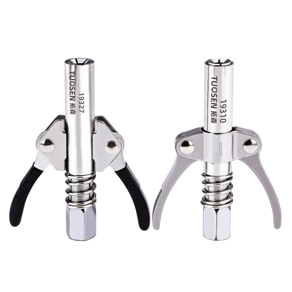 Oil Filling Tool Self-locking Double Gear 90x15mm Steel Car Tools Gun Coupler High Pressure Fast Rease Injector Nipple