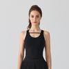 Women's Sexy Breathable Yoga Tank Top with Chest Pad and Wide Straps