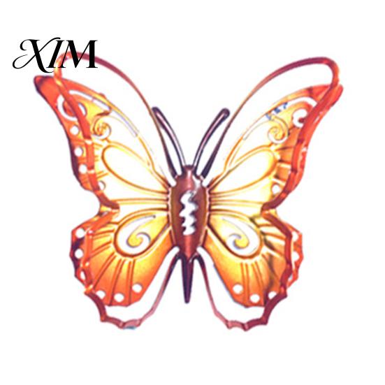 Colorful Iron Butterfly Sculptures Metal Wall Decorations, Garden Art Sculpture, Decorative Pieces Weatherproof Hanging Decor for Patio Fence