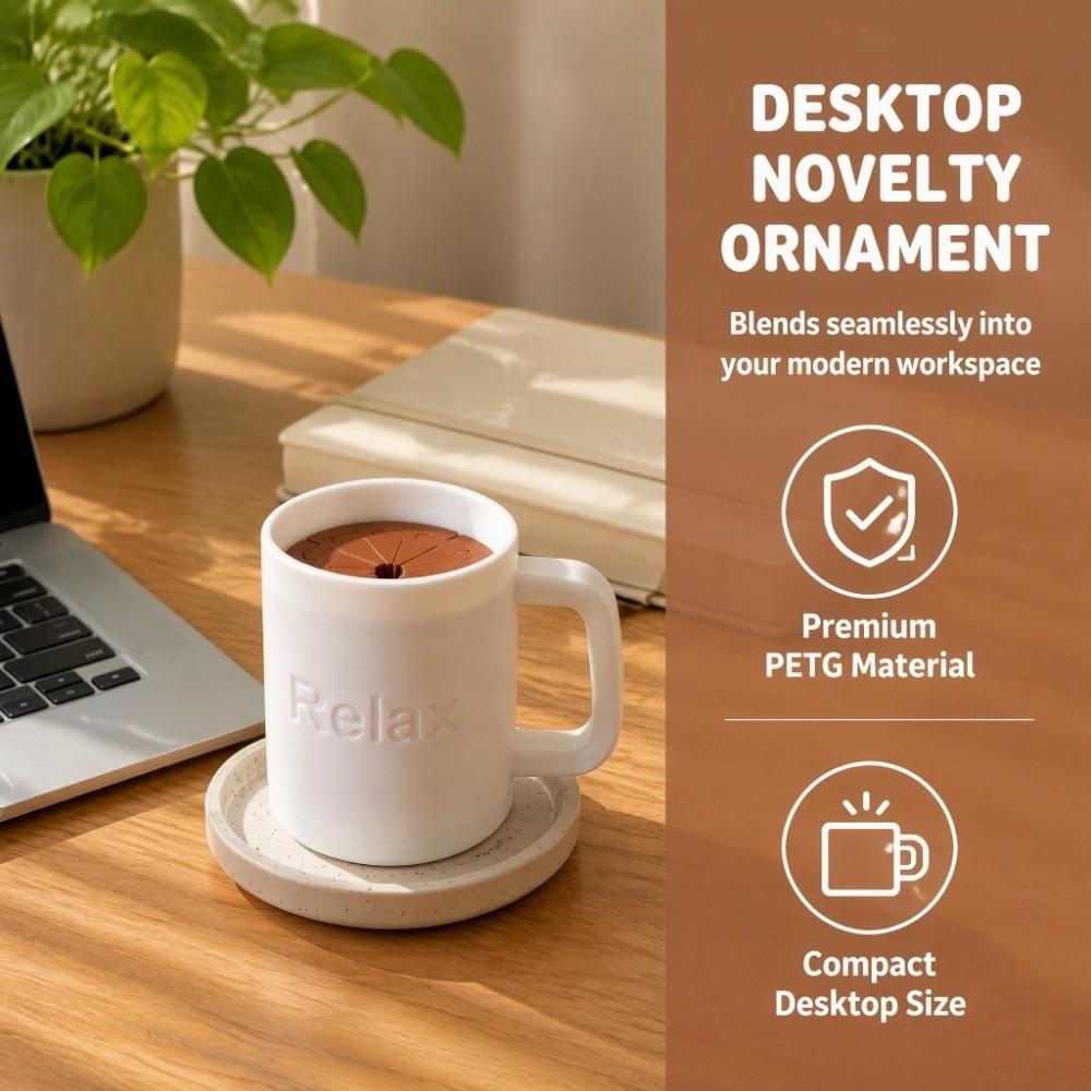 Portable Coffee Spill Fidget Toy 3D Printed Coffee Cup Retractable Toy Desktop Ornament