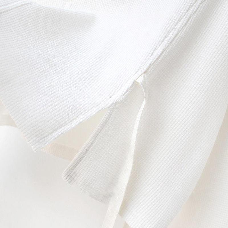 Women's Waffle Sweatshirt Fashion Solid Color Top Casual Short Long Sleeve Pullover Thin Section