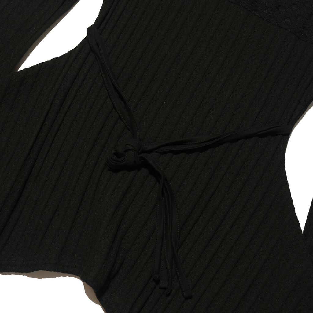 Telelu Draping Long Sleeve Black