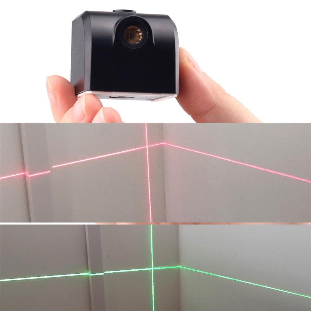 Portable Mini Cross Red Laser Levels Meter 2 line 1 point 650nm Leveling Instrument with LED indicator Magnet fixation