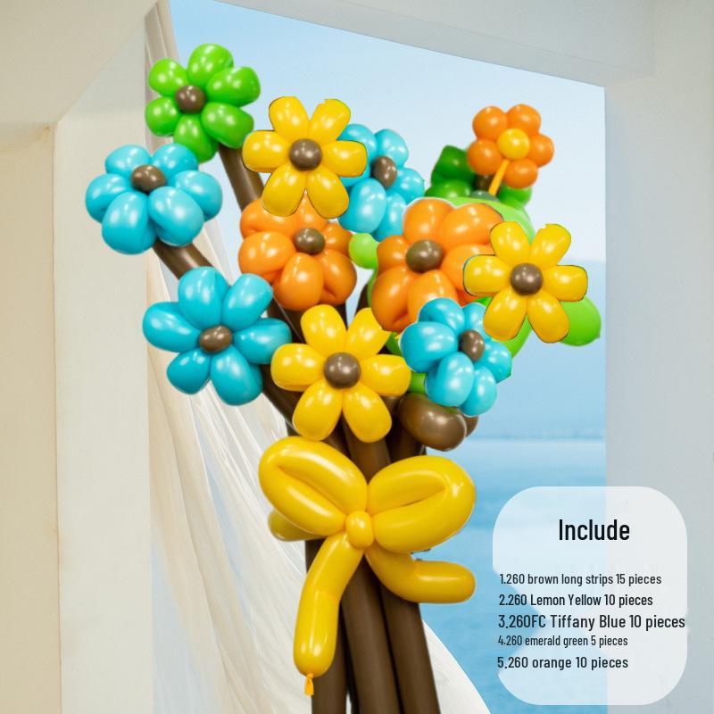 DIY Lily & Sunflower Balloon Kit: Wind Chime & Daisy Weaving