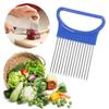 Fruit Vegetable Slicing Fixator Beef Onion Slicer Cutting Holder Cutter Stainless Steel Meat Needle Home Kitchen Portable Tools