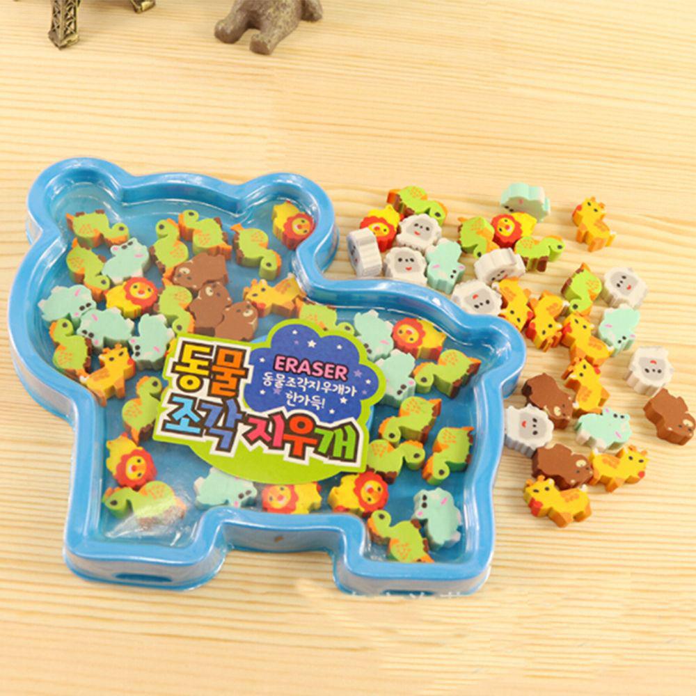 Color Random Diy Stationery Gift New Animal Cartoon Shape Christmas Style Pencil Eraser Rubber