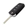 Compatible Shell for Volkswagen T-Roc, Tiguan, Lavida Plus, Skoda Folding Remote Key HU162T (3-Button)