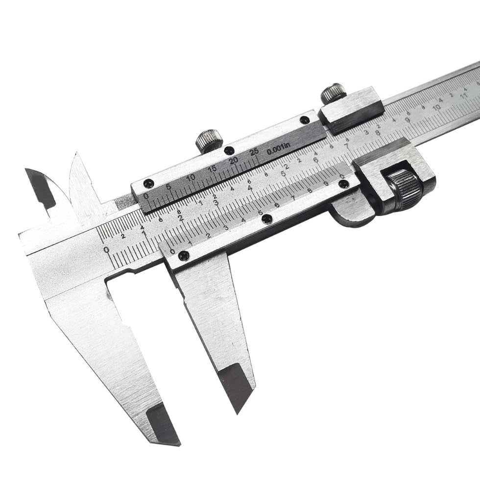 150mm Carbon Steel Precision Caliper with Dual Scale Measuring Storage Case Included Graduations, High-Precision Tool, Fine-Adjustable,