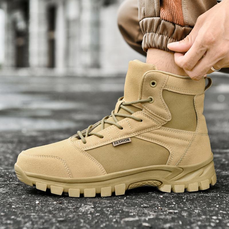 Fashion Outdoor Boots Couples Training Work Boots High-top Hiking Sports Shoes Field Practice Shoes Battlefield Combat Boots