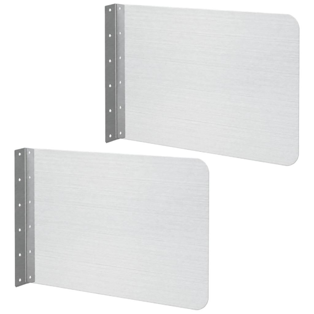 2 Pieces Sink Accessory Pre-Drilled Holes Metal Spray Guard Rounded Edges