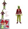 Auffälliges Grinch Cosplay Kostümset für Halloween-Maskeraden