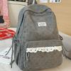 Schoolbag New Backpack Female Korean Version Ins Literary Small Fresh Wind Junior High School Student Backpack Large Capacity Casual Backpack