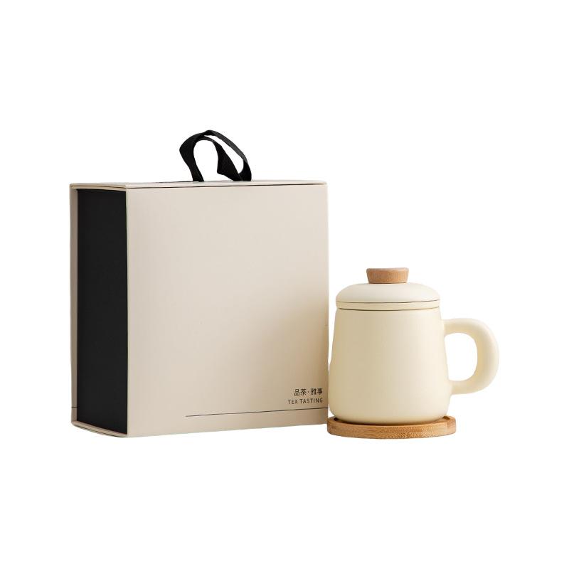 High End Household Ceramic Mug Water Cup Good Looking Tea Cup Simple Office Cup Business Souvenir