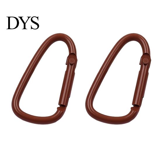 Colorful Keychain Accessory 2Pcs Carabiner Spring Buckle Lightweight Alloy Clip Easy One-Handed Durable Metal D-Shaped Hook Outdoor Travel Bag Pendant