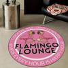Traditional Elegant Dual Cranes and Clouds Print Round Area Rug for Living Room, Bedroom and Commercial Space Decor
