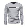 Herren Frühling und Herbst Lässige Mode Locker Große Größe Paris Muster Gedruckter Pullover Langarm Farbverlauf Rundhals Sweatshirt