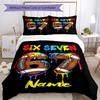 Set Biancheria da Letto Personalizzato 3 Pezzi Nome 67 Chiusura Copripiumino Include 1 Copripiumino e 2 Federe, Morbido e Confortevole per Tutte le Stagioni.