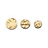 20-50pcs/lot Stainless Steel Gold Color Round Wrinkle Charms Pendant Accessories For DIY Necklace Bracelet Jewelry Making