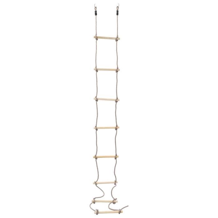 VidaXL Échelle de corde pour enfants 290 cm Bois