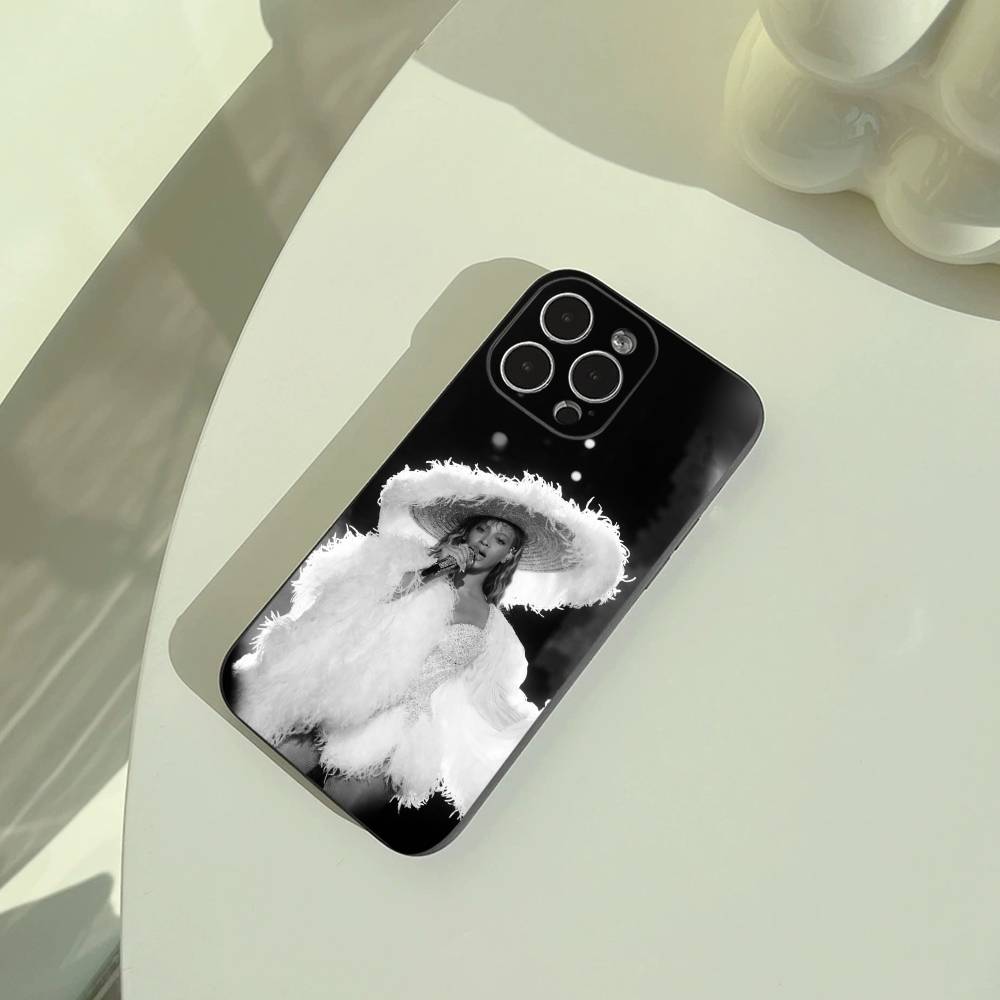 Music legend-B-Beyoncé Phone Case For iPhone 17,16,15,14,13,12,11 Pro Max,16Plus,XS Lightweight and Practical Soft Black Cover