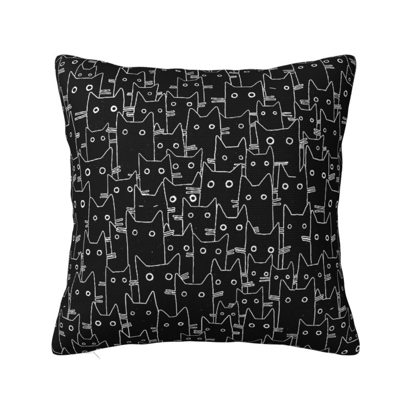 Colorful Cartoon Kitten Cat Throw Pillow Case Home Decorative Luxury Cushions Cover For Sofa Car Square Polyester Pillowcase