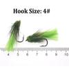 Bimoo 6 buc #4 Sculpin imitație streamer Fly Green Zoo Cougar Fly Momeală de pescuit la păstrăv cu scufundare lentă