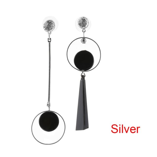 New Fashion 1 Pair Statement Flower Crystal Bead Tassel Fringed Earrings For Women Rhinestone Long Chain Crystal Drop Earrings