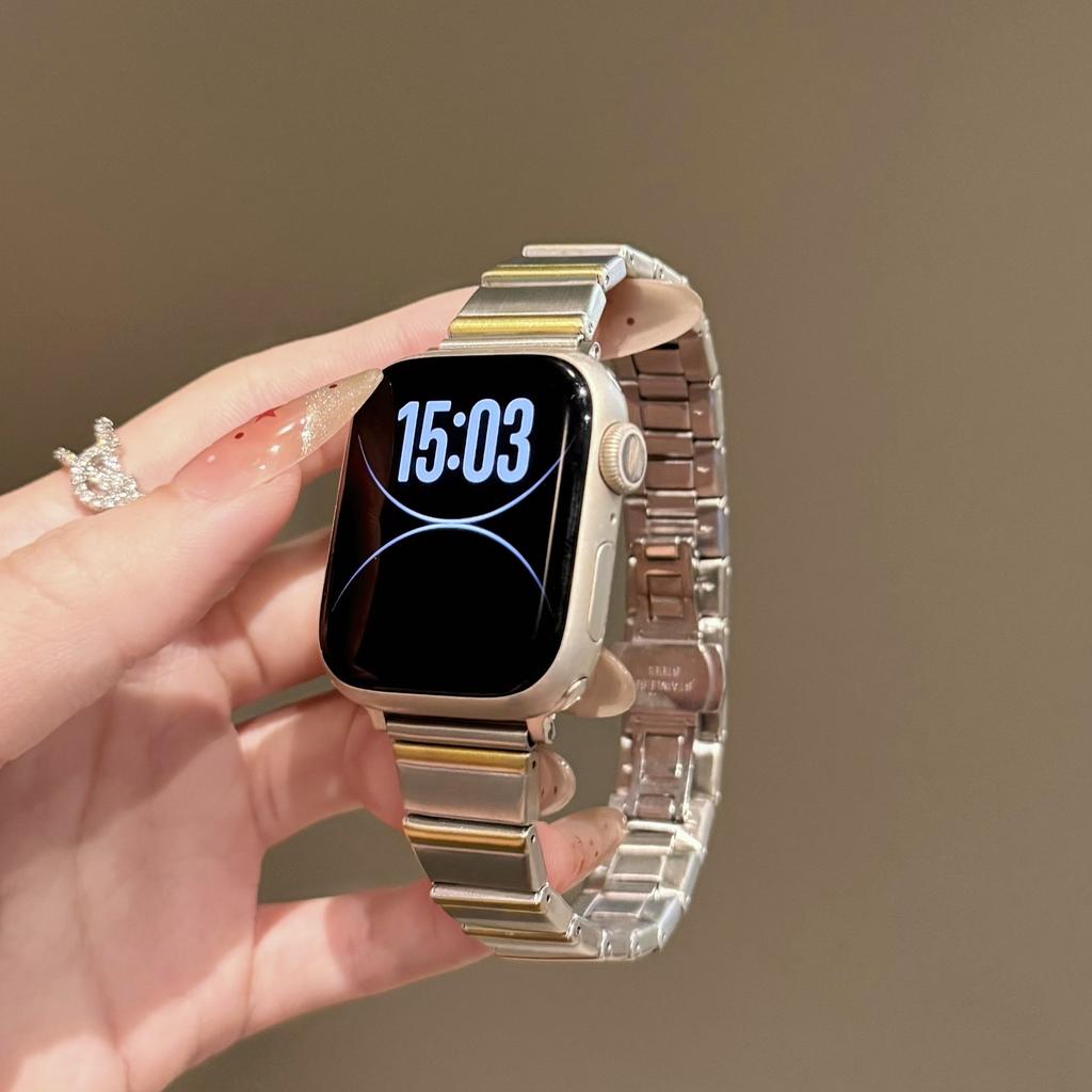 New bracelet magnetism Metal link For Apple Watch band Series 8/7/6/10/9 40mm 41mm 38mm 42mm 44mm 45mm 46mm Strap