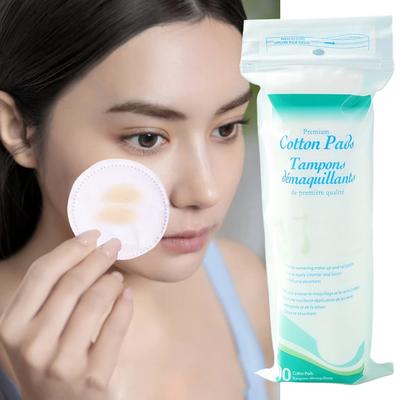 Lingettes Démaquillantes Jetables Douces Respirantes Bord Arrondi Nettoyage Quotidien du Visage Coton Doux Soin de la Peau Essuyage Nettoyage Facial