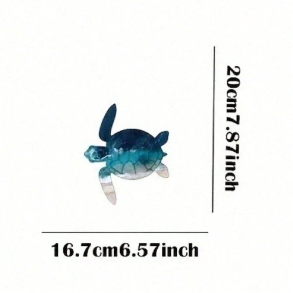 

Metal Wall Art Sea Turtle Ocean Decor Tropical Beach Theme Home Wall Hanging for Kids Room Coastal Living Space Nautical Interior Decoration TY36151-0 різнокольоровий