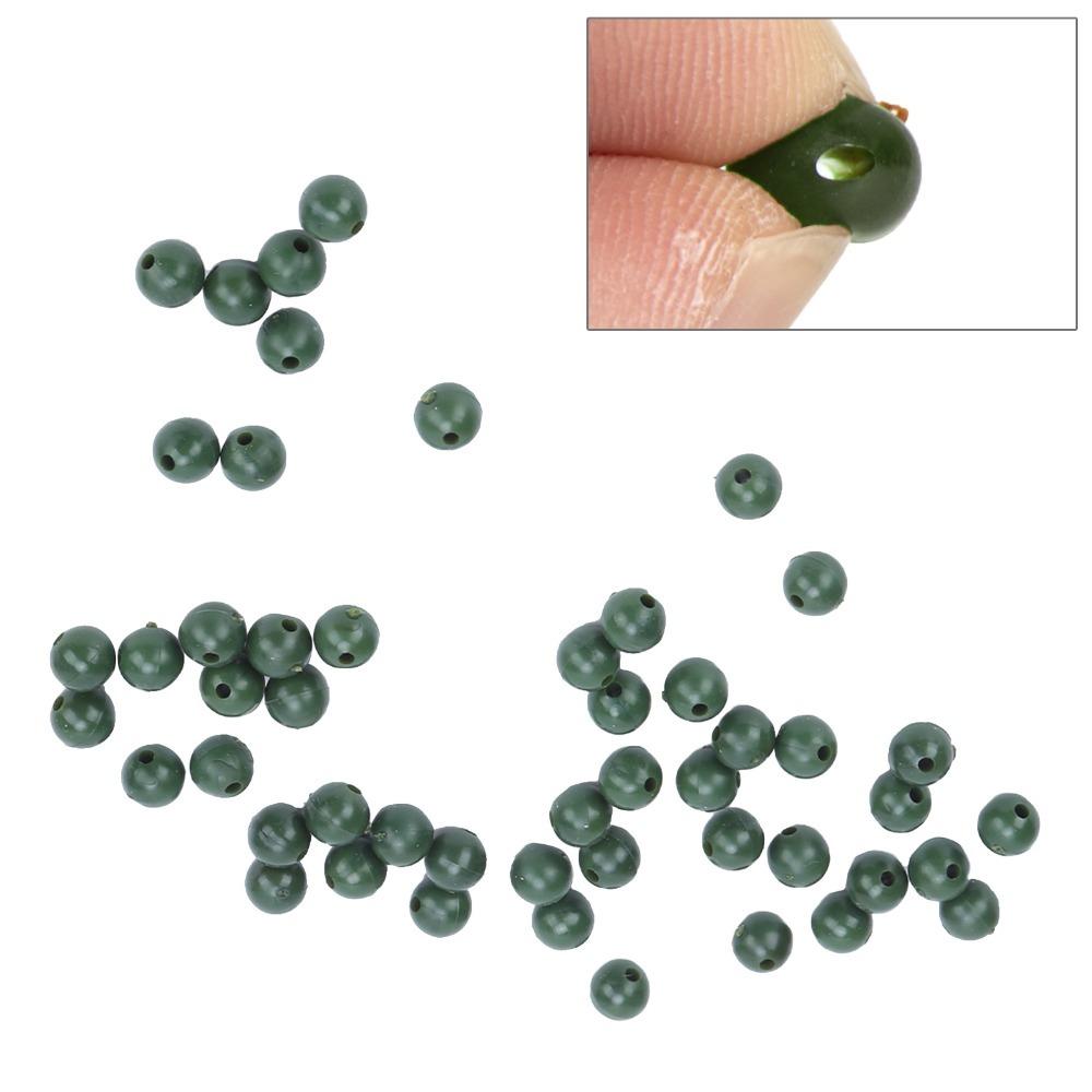 100PCS 8mm Diameter Carp Fishing Beads Soft Fishing Shock Beads For Terminal Rig Tackle