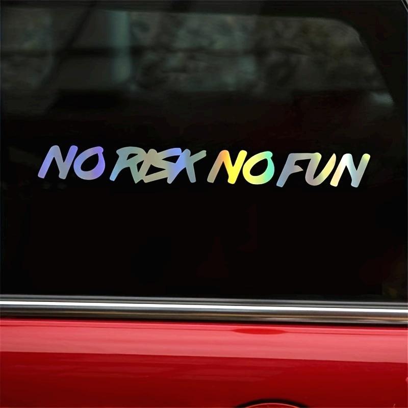 Car Decal Sticker - 22cm x 2.4cm (8.7"x0.9") Self-Adhesive Vinyl Automotive Exterior Decoration with Bold Alphabet Design, Semi-Matte Finish