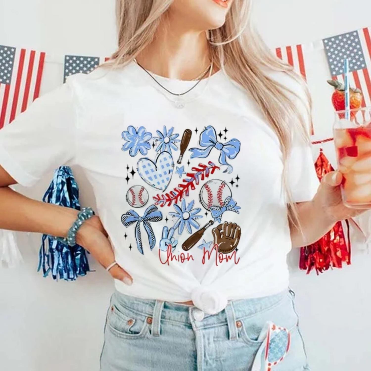 Summer 90s Cute Style Sweet Casual Printed Women s New Fashionable Round Neck Short Sleeved Watercolor Top Women s T-Shirt S