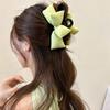Korean Style 3D Bow Shark Clip for Women - 2025 High-End Full Head Hairpin