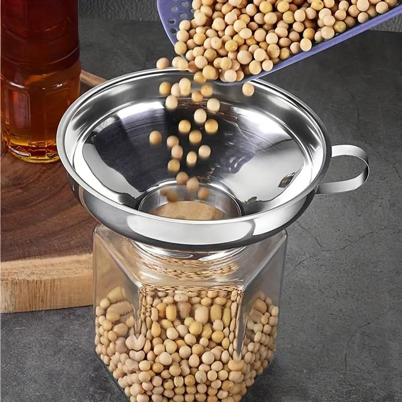 Kitchen Funnel with Wide Mouth and Handle, Suitable for Wide Mouth and Regular Mouth Jars, Suitable for Cooking Oil