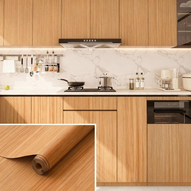 Wood Grain Background Wallpaper Bedroom Living Room Furniture PVC Waterproof Wall Sticker Self-adhesive Home Decor Wallpaper
