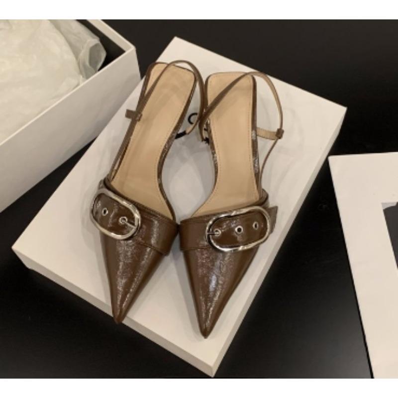 Fashion New Style Popular Mid Heels Pointed Toe Women Sandals Designer Walking Slippers Summer Fashion Party Pumps Sandals Zapatos Mujer