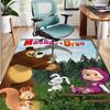 Masha and The Bear Pattern Rug, Indoor/Outdoor Mat, for Picnic, Gameroom, Bedroom, Office, Living Room, Home Decor Carpet, Birthday Gift
