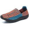 Sneakers Estive da Uomo Nere Treccia Spiaggia Morbide Leggere Scarpe Sportive Casual Tessuto Traspirante Slip on Ballerine