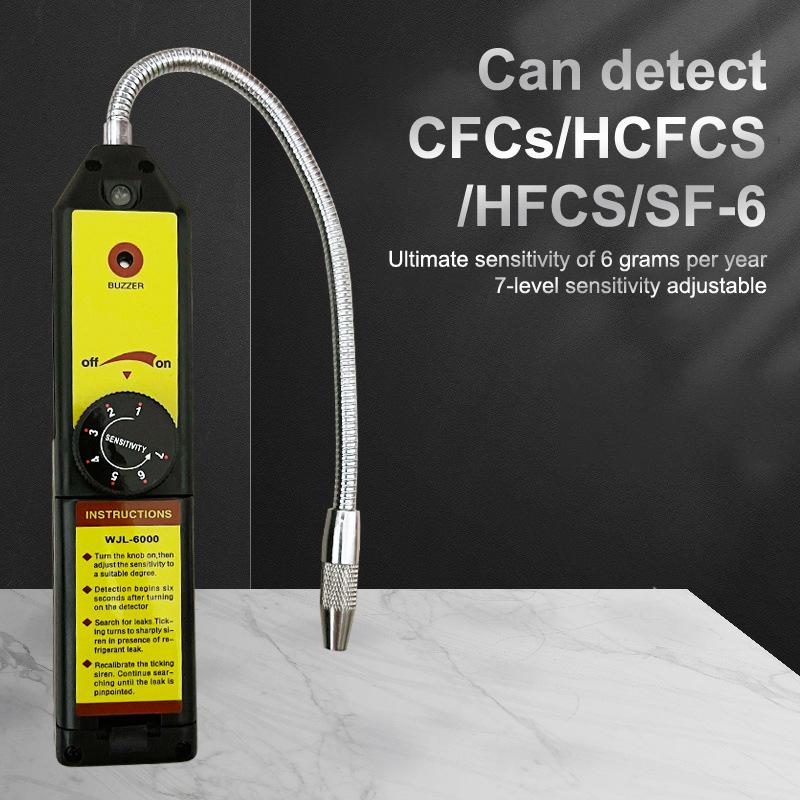 Refrigerant Gas Hvac Air Conditioner Tester Tool Wjl-6000 Freon Leak Detector Halogen Leak Detector R22 R410A R134A R1234Yf