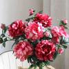 27.2 Inch Luxury Peony Artificial Flower for Home Decor Dining Room Table Photography Prop